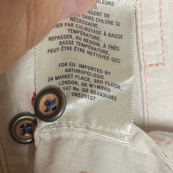 Maeve Anthropologie Miette Tee Pee Print Button Down Shirt Women's Size 2 - Picture 11 of 12